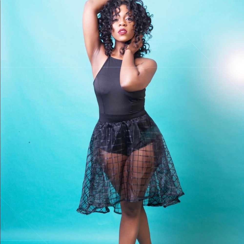 Black legs out dress